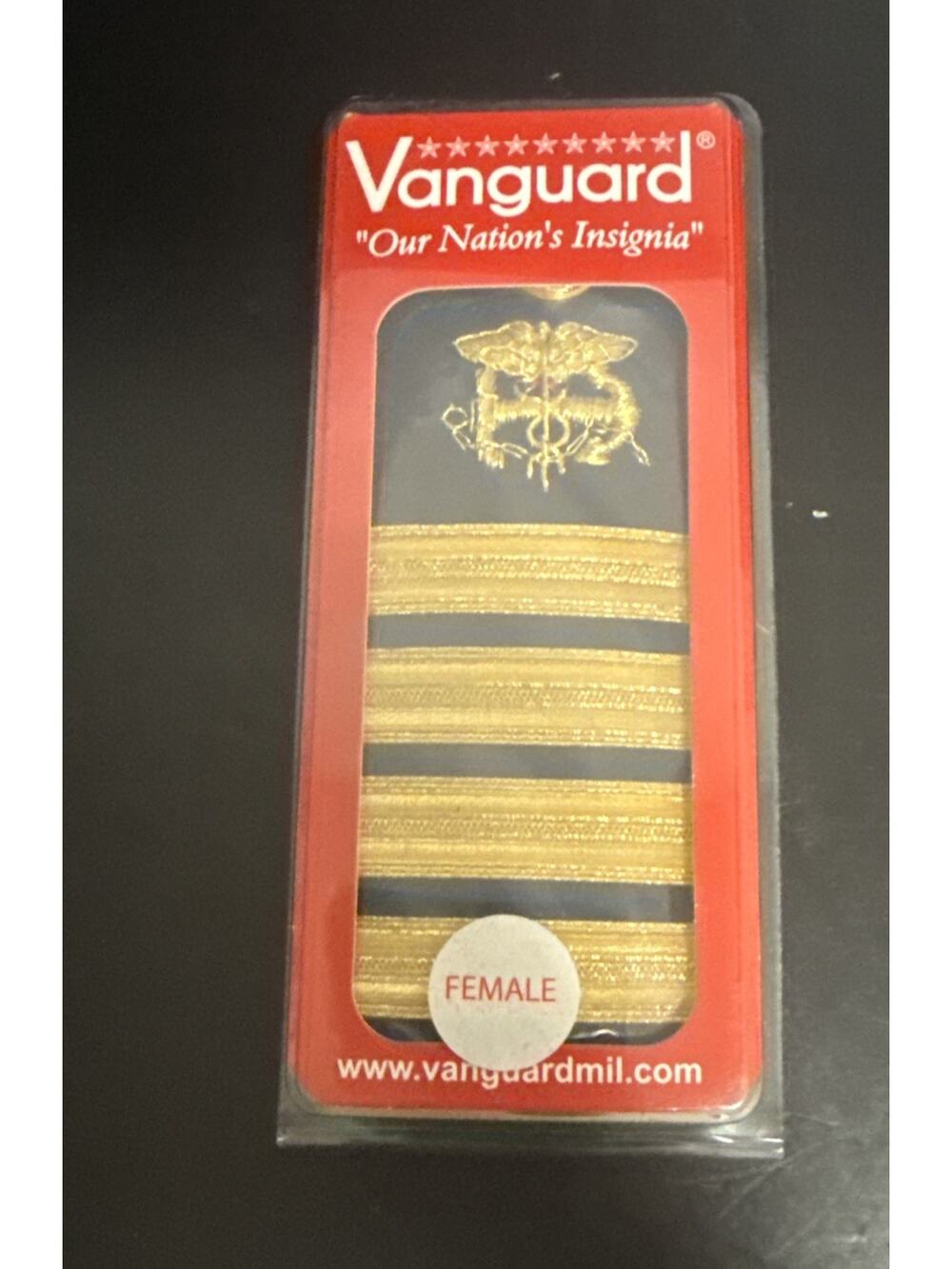 Genuine US Public Health Service PHS Female Hard Shoulder Board Captain Sealed
